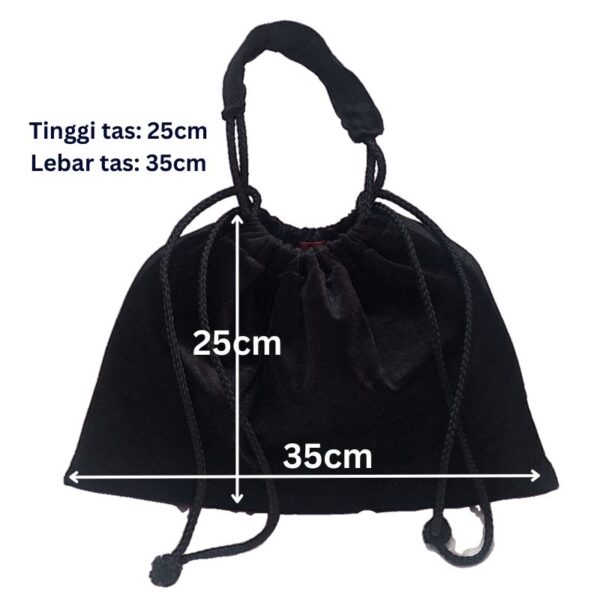 Tas Sepu' Hitam Beludru Toraja | Toraja Black Beludru Sepu' Bag - Image 2