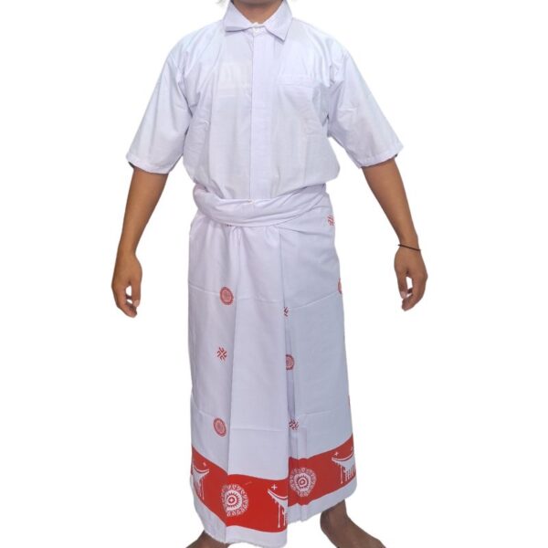 Set Baju Pokko & Sarung Putih Pria - Baju Expo & Sarung Expo Laki-laki | Men's Set of White Pokko Shirt & White Sarong